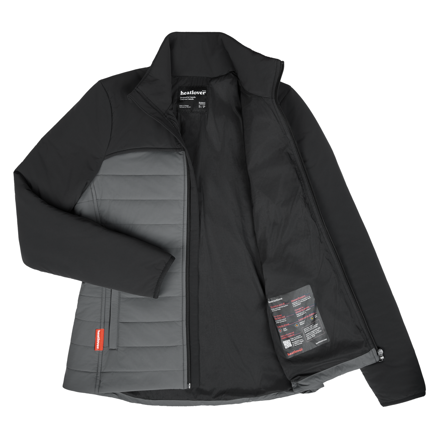 Manteau chauffant matelassé pour femmes